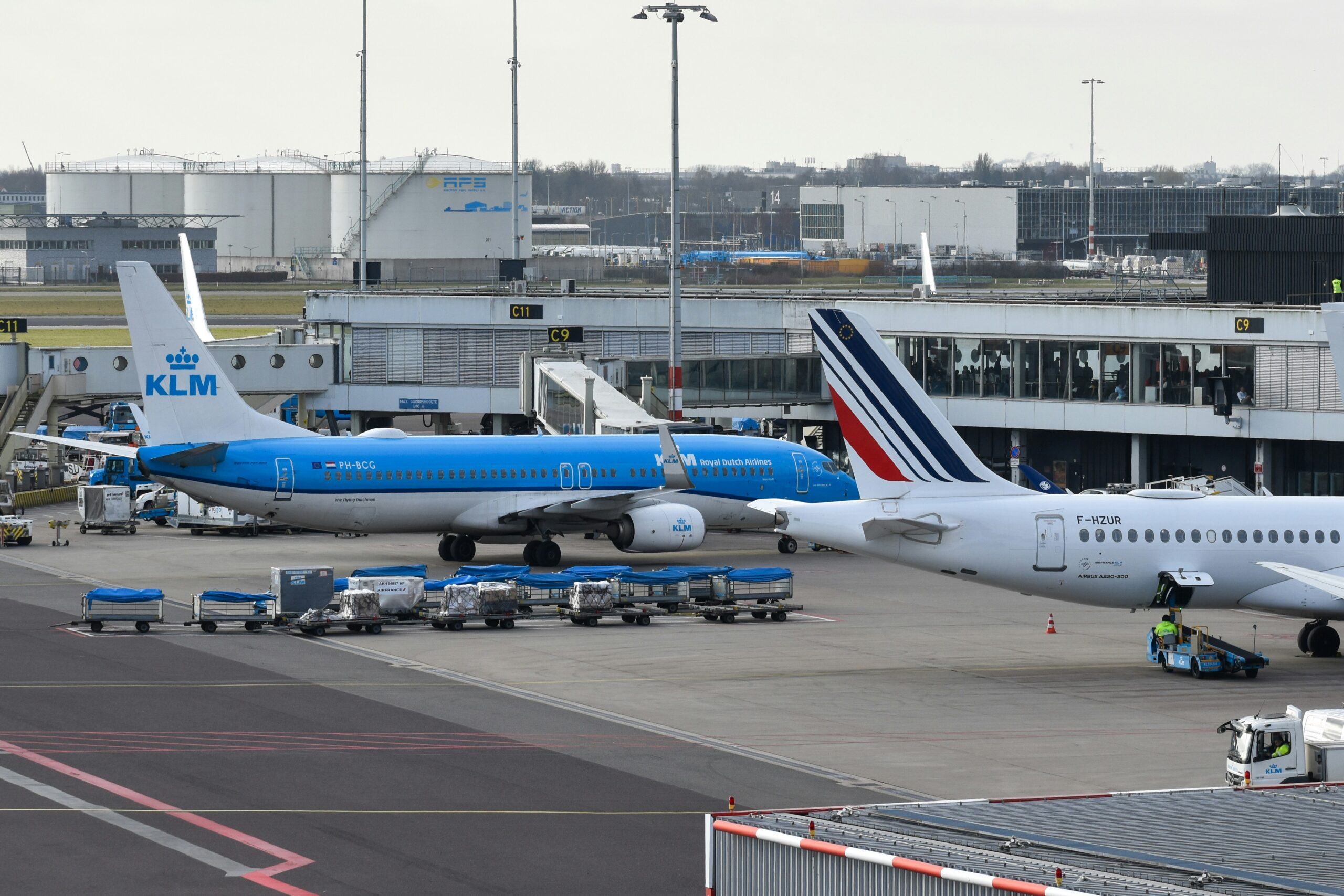 KLM airplane at Amsterdam Schiphol